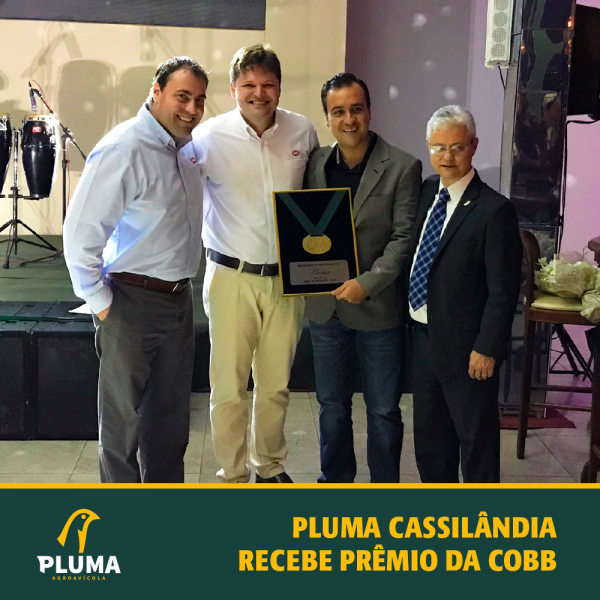 Pluma Cassilândia recebe prêmio da COBB